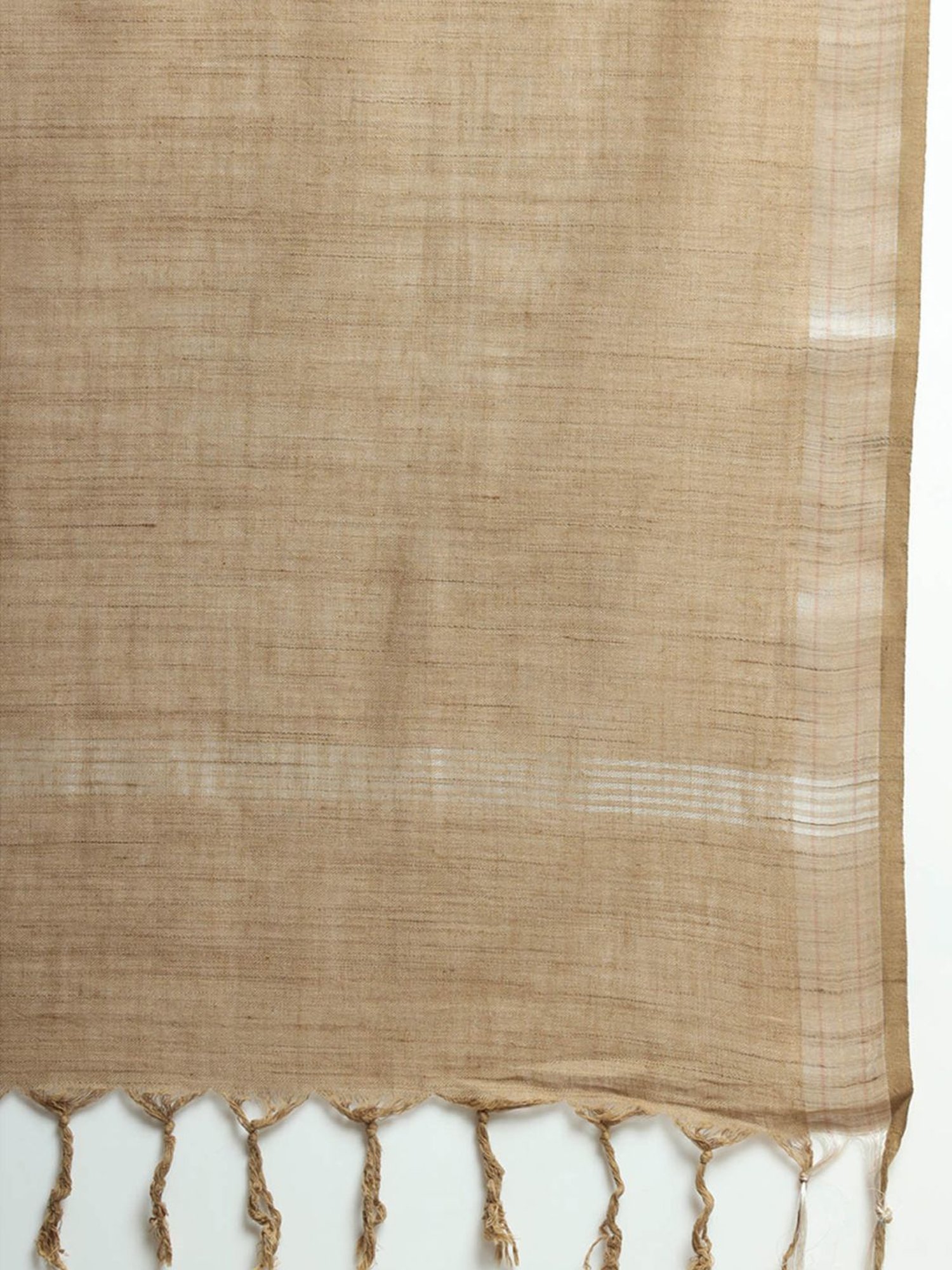 Soch Beige Cotton Plain Dupatta
