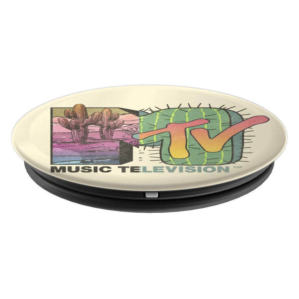 MTV Music Television Cactus Desert Split Logo PopSockets Grip and Stand for Phones and Tablets
