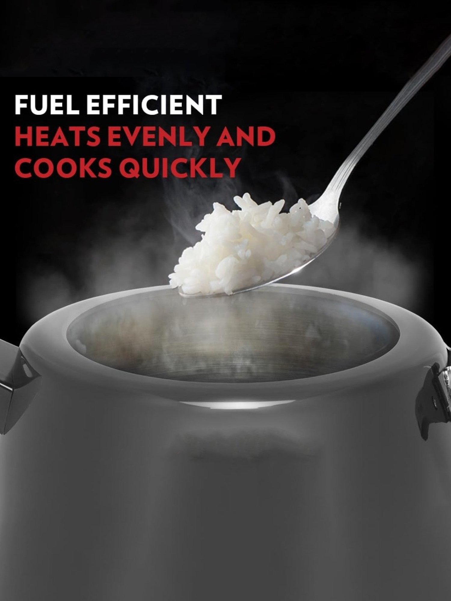 Borosil Black Aluminium 5L Pressure Cooker with Gas Stove & Induction Compatible