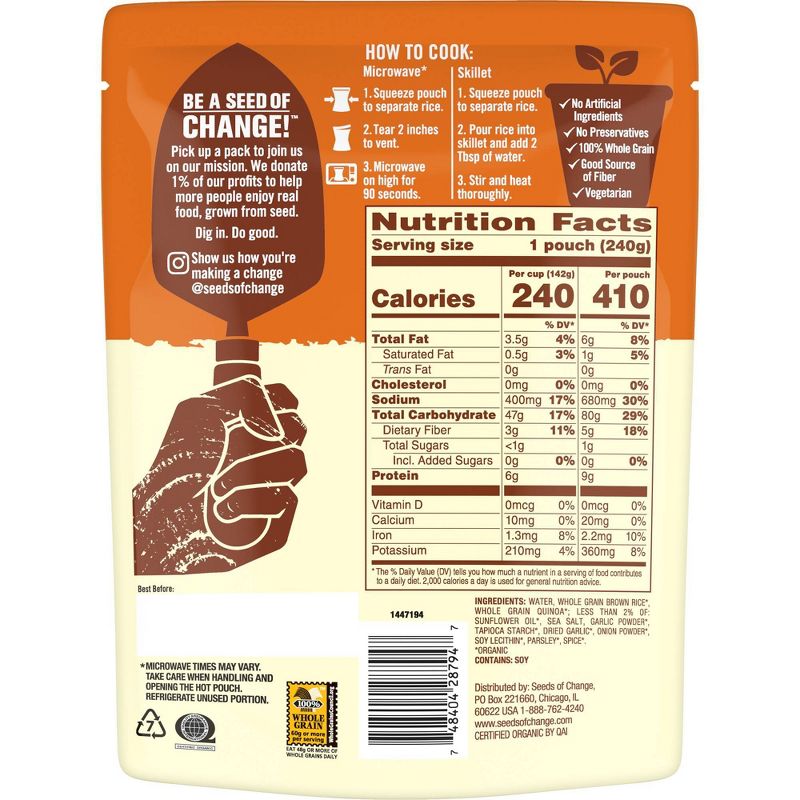 Seeds of Change Organic Quinoa & Brown Rice - 8.5oz