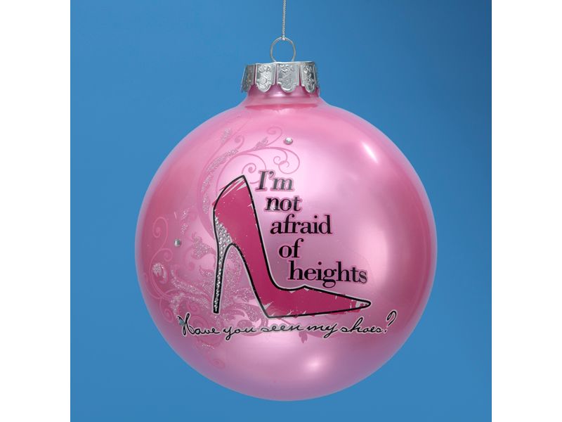 Kurt S. Adler Fashion Avenue Sex & The City Pink Glass Ball Christmas Ornament 4" (100mm)