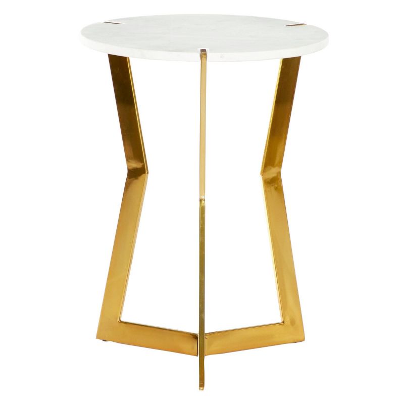 Contemporary Marble Accent Table Gold - Venus Williams Collection