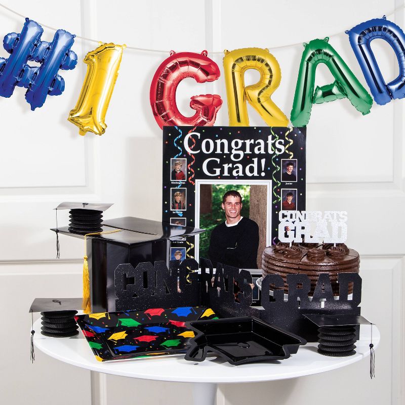 Black Mortarboard Graduation Serving Tray