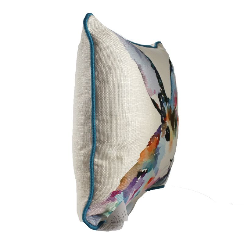 Home Decor 17.0" Colorful Rabbit Pillow Easter Spring Bunny Water Color  -  Decorative Pillow