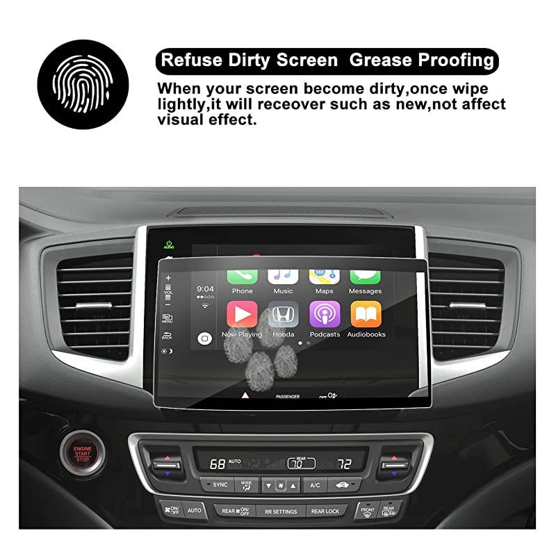 20162019 2020 2021 Pilot Passort Ridgeline Display Navigation TEMPERED GLASS Screen Protector HD Clear ScratchResistant Compatible with LX EX EXL Touring Elite