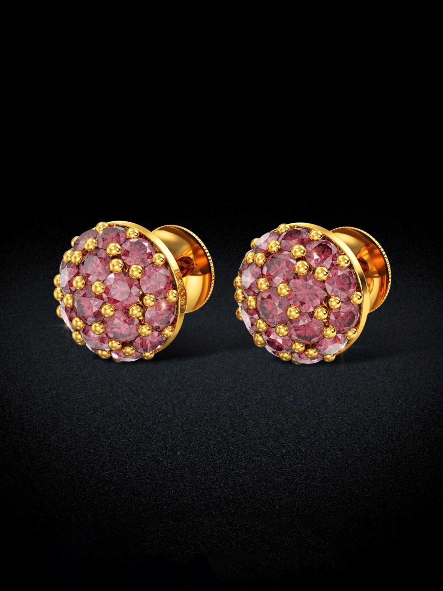 Joyalukkas 22k Gold Luster Stud Earrings for Women