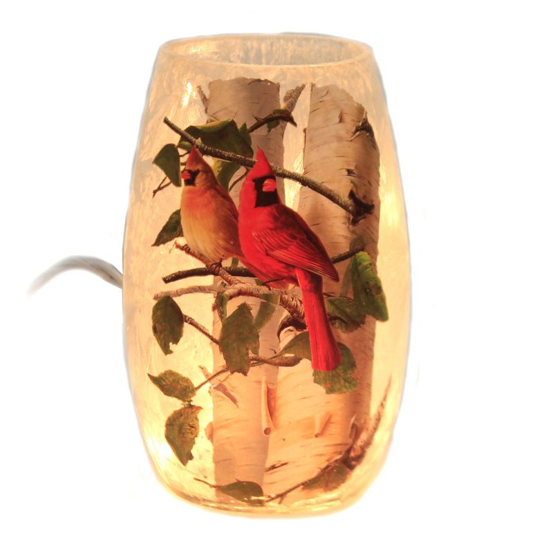 Stony Creek 5.0" Summer Cardinals Pre-Lit Vase Electric Male Female  -  Novelty Sculpture Lights