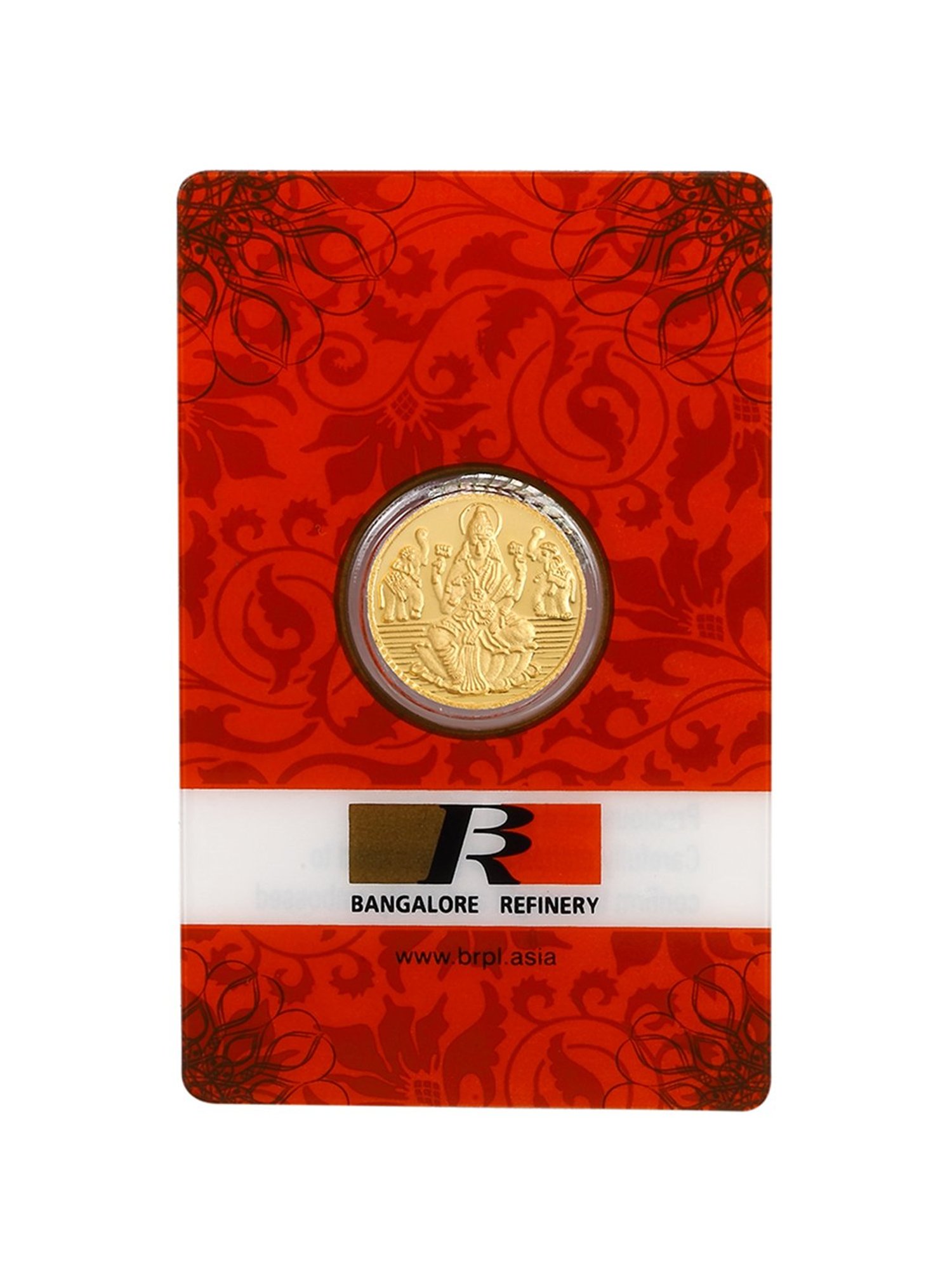 Bangalore Refinery Goddess Lakshmi 24k (999) 4gm Gold Coin