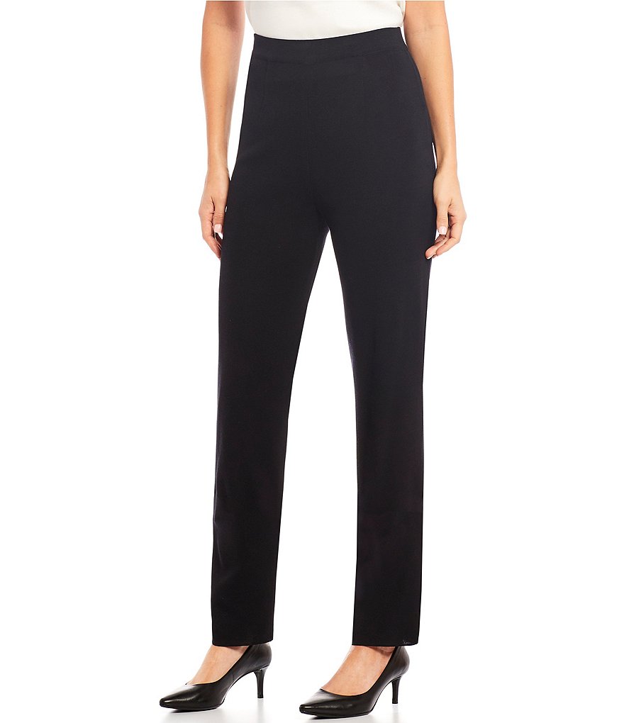 Eva Varro Solid Knit Jersey Banded Hem Pull-On Harem Pants