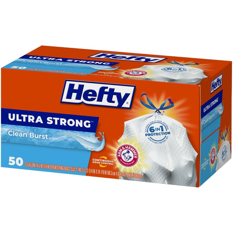 Hefty Strong Extra Large Drawstring Trash Bags - 33 Gallon - 26ct