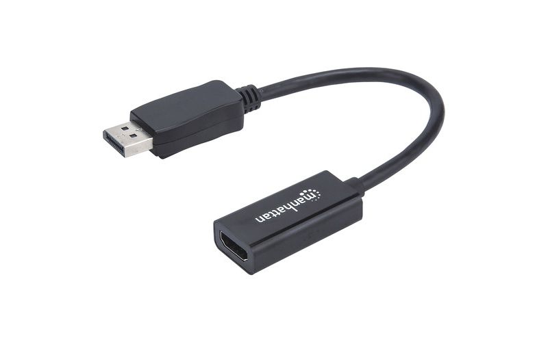 Manhattan Passive DisplayPort to HDMI Cable Adapter - DisplayPort/HDMI A/V Cable for Audio/Video Device, Projector, Monitor