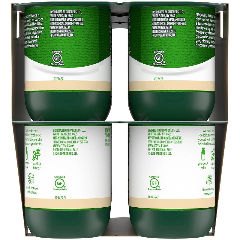 Dannon Activia Probiotic Vanilla Yogurt - 12pk/4oz cups