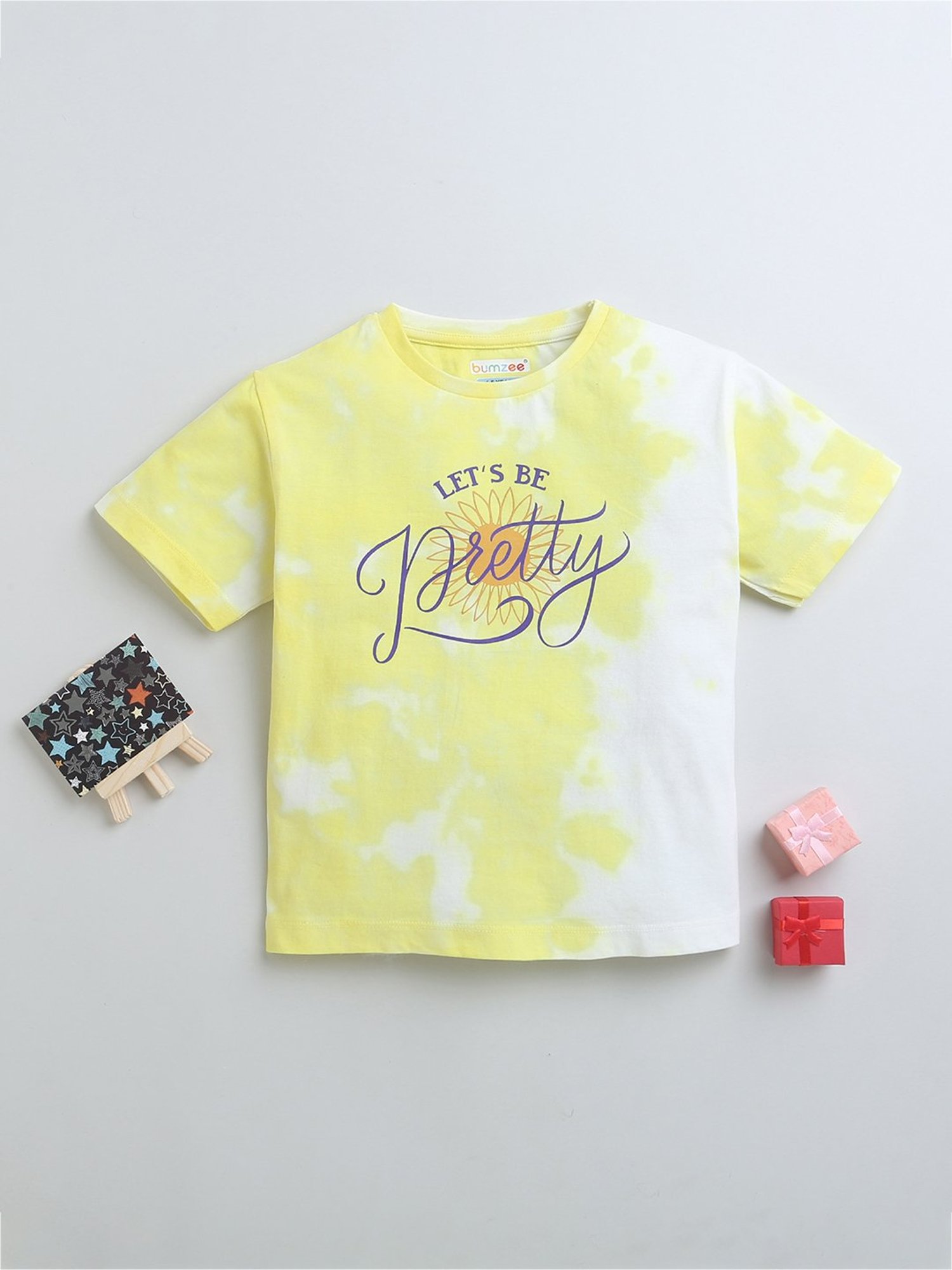 Bumzee Kids Yellow Printed T-Shirt