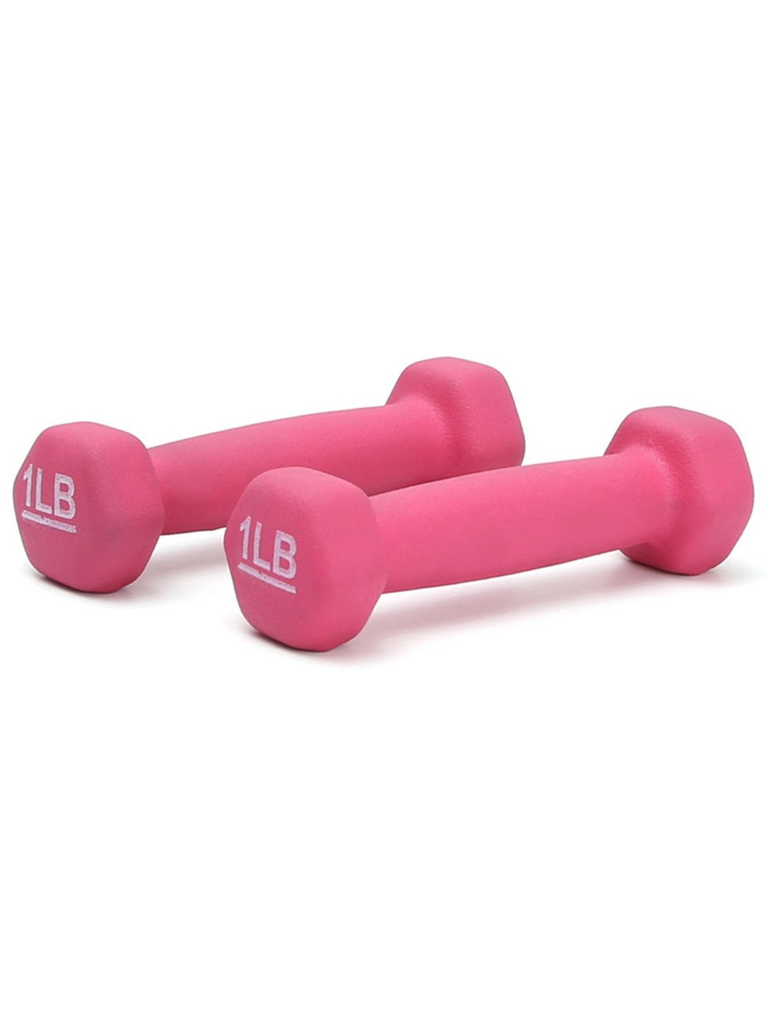 Kakss Neoprene Workout Fixed Weight Dumbbell Set Of 2pc (Pink) Size - 1LB