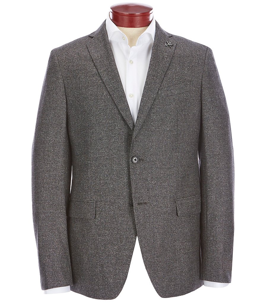 Murano Interstellar Collection Slim-Fit Checked Suit Separates Blazer