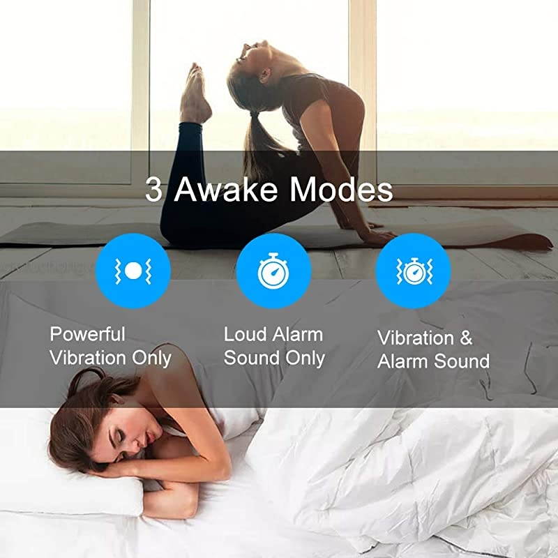 Alarm Clock for Heavy Sleepers, Vibrating Alarm Clock with Bed Shaker, LED Digital Clock with 7 Colored Night Light, 2 USB Ports, 7" Large Display,Big Snooze, Alarm Clock for Bedroom Kids Senior