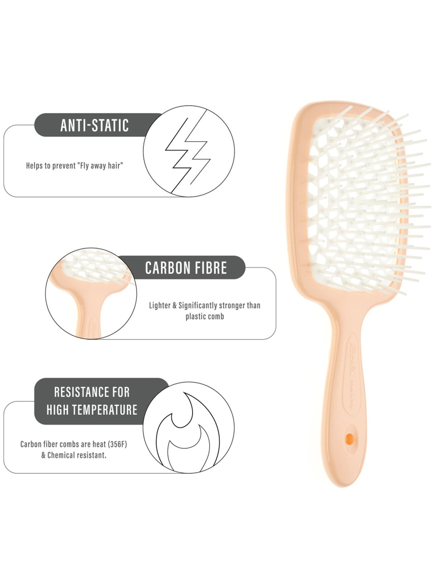 Janeke 1830 Professional Pastel Orange Superbrush