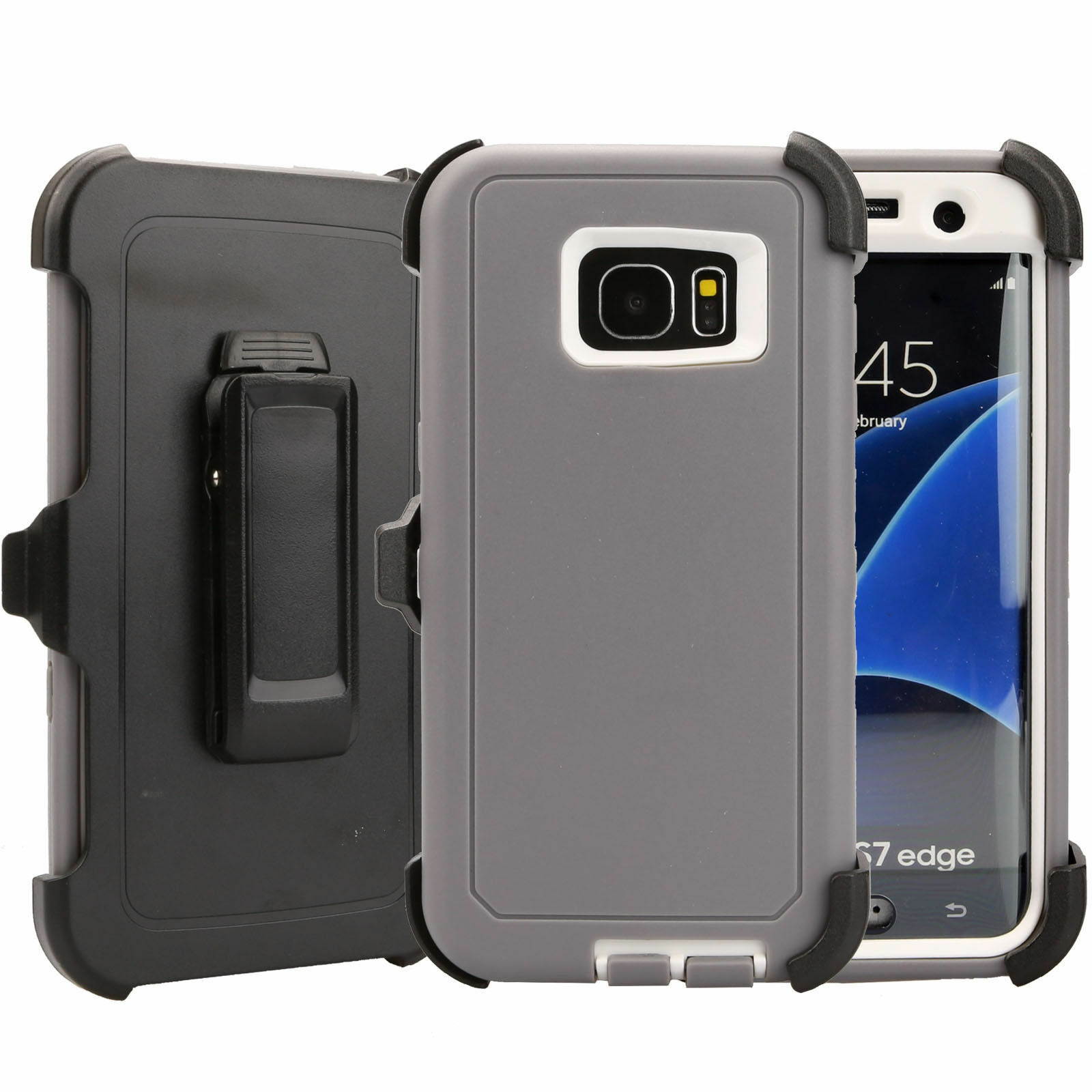 For  Galaxy S7 Edge Defender Case  Clip fits  Screen Protector