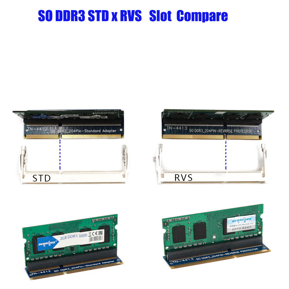 SO-DIMM 204PIN DDR3 memory test protection Adapter for RVS 204Pin Slot TN-4413