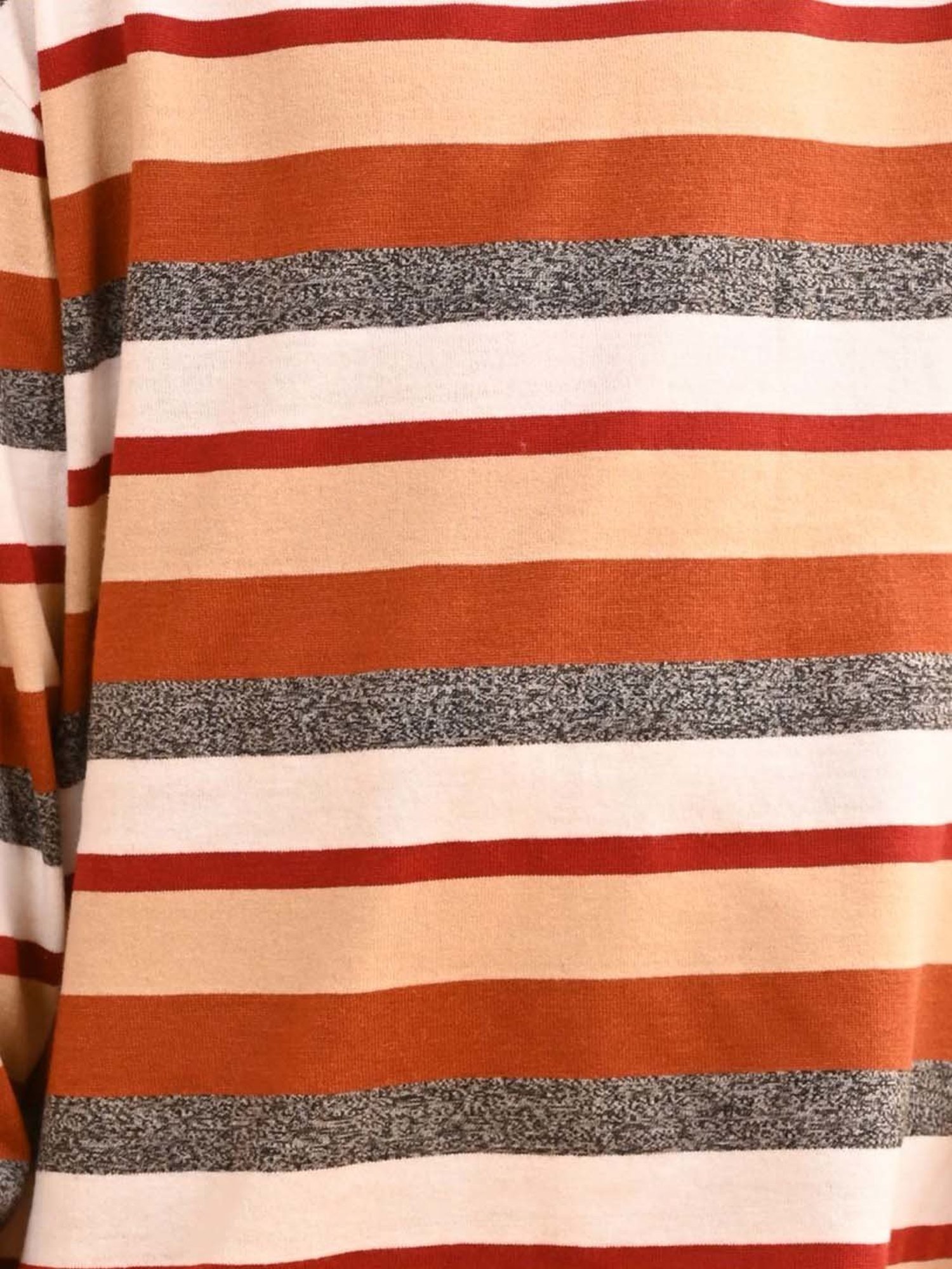 Anthrilo Kids Beige Cotton Striped Full Sleeves T-Shirt & Trouser