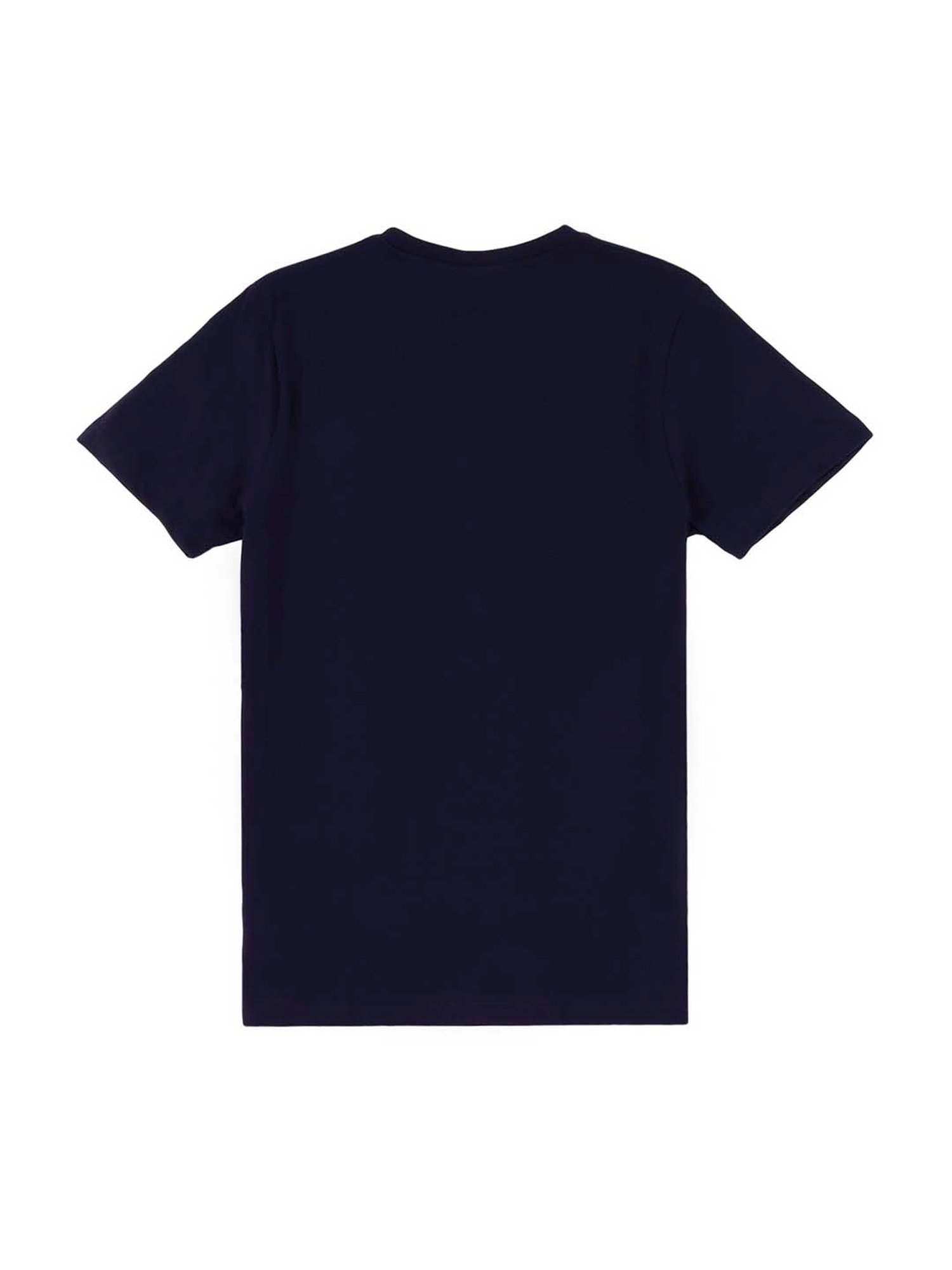 Dyca Boys Navy Cotton Printed T-Shirt