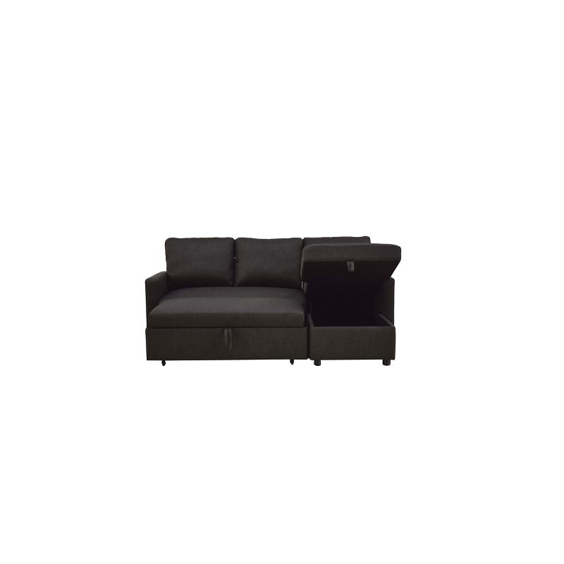 Hiltons Sectional Sofa with Sleeper Charcoal - Acme Furniture