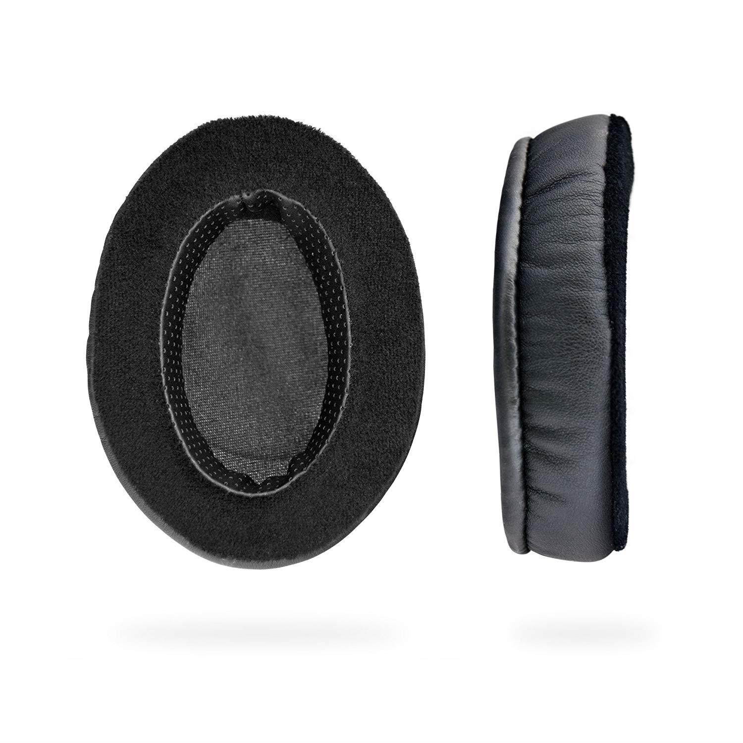 Brainwavz Hybrid Memory Foam Earpad - Black PU/Velour - Suitable for Large Over The Ear Headphones