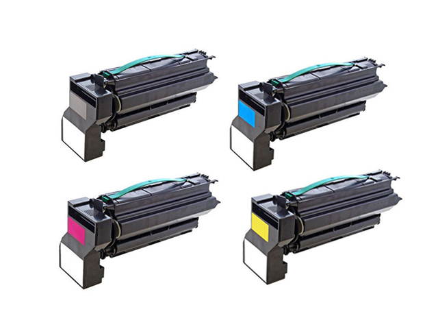 Remanufacture New York Toner Set Lexmark 10B042K 10B042C 10B042M 10B042Y EXHY Toner Cartridge - Black Cyan Magenta Yellow