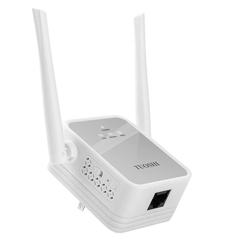 TS720W WiFi Range Extender 300Mbps Wireless Signal Booster WiFi RepeaterAccess PointRouter with High Gain Dual External Antennas