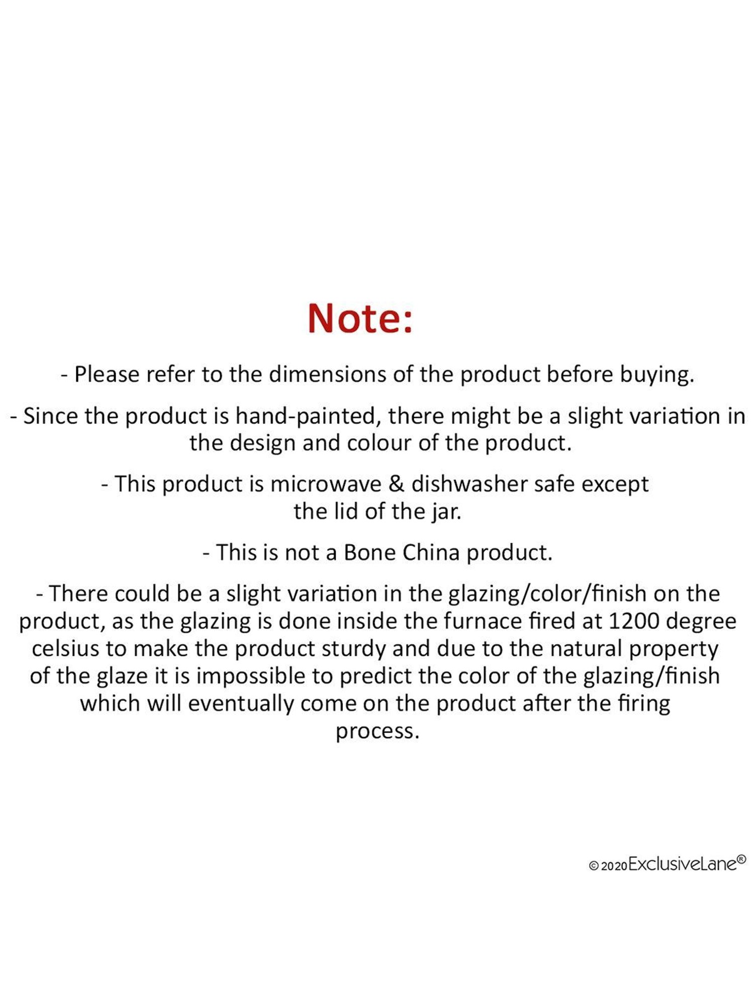 ExclusiveLane Hand-painted Airtight Microwave Safe Ceramic Multi-Utility Storage Jar (470 ml)