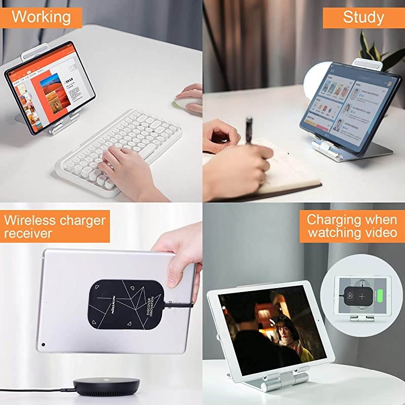 Design for ipad Mini Stand with Wireless Charging Receiver2 in 1 Tablet Wireless Charger Stand Holder Dock Adjustable and Magic Tag Set for ipad Mini 12345th Generation 79 inch