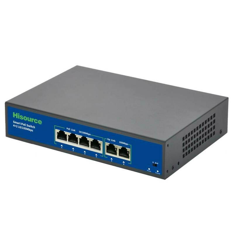 8 Port Fast Ethernet PoE Switch | 8 PoE Ports @120W, with 2 Uplink Ports | Plug & Play | Extend Mode | Priority Mode (Hi-F0820FBL-A)