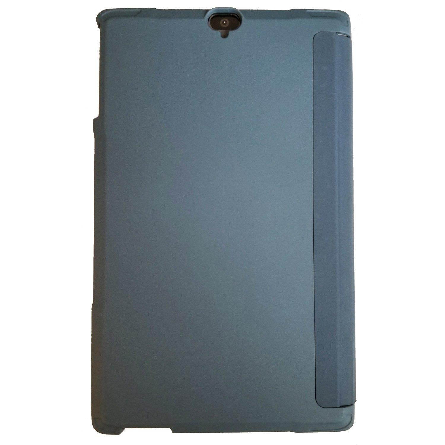 Verizon Folio Case & Tempered Glass Bundle for Ellipsis 8 HD - Phoenix Blue