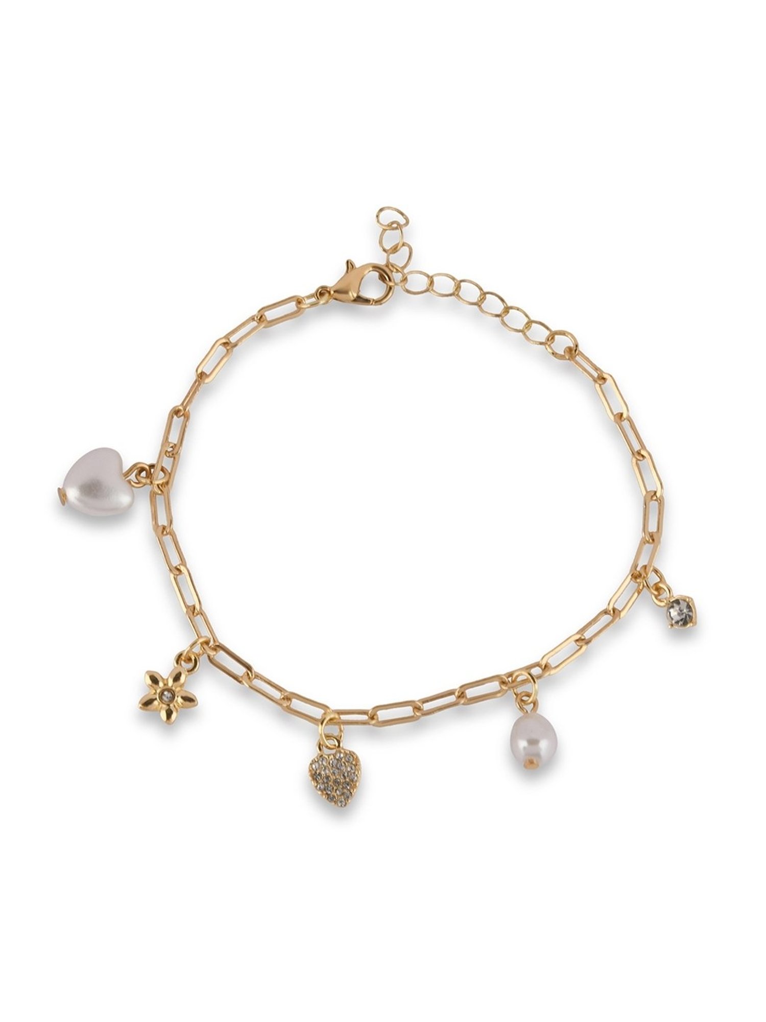 ToniQ Gold-Plated Classic Charm Flexible Fit Bracelet For Women