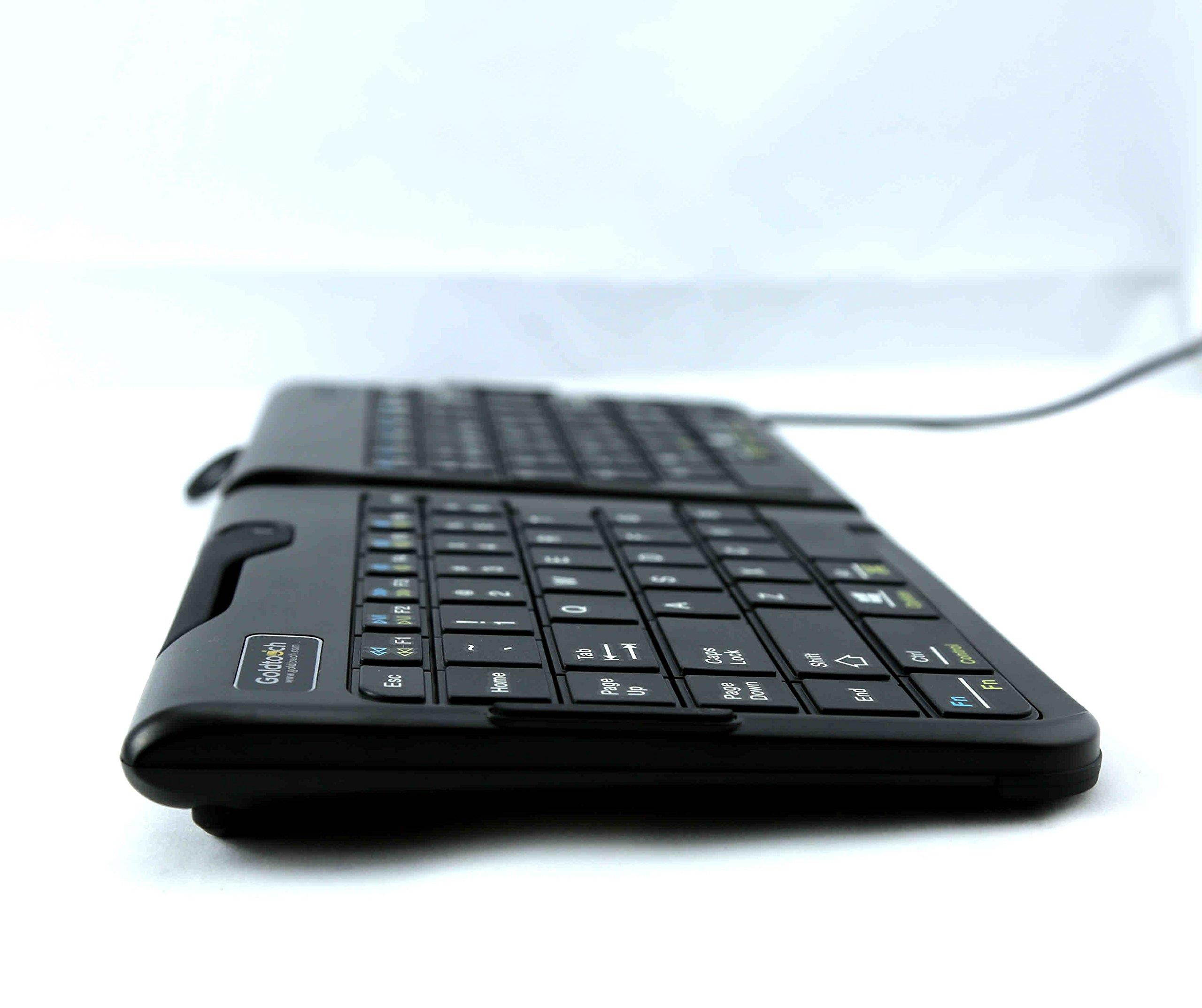 Goldtouch Go!2 Mobile Keyboard - PC & Mac GTP-0044 Plus Jestik Microfiber Cloth - Value Bundle