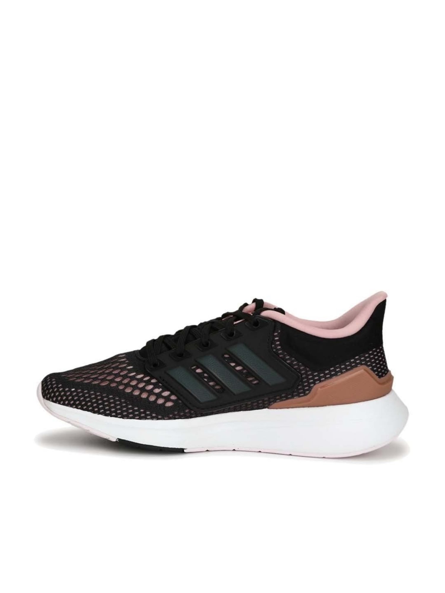 Adidas Women's EQ 21 Ink Black & Pink Running Shoes