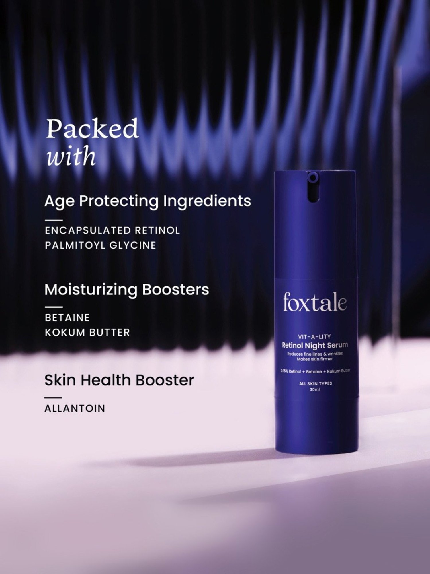 Foxtale Vit-A-Lity Retinol Night Serum - 30 ml