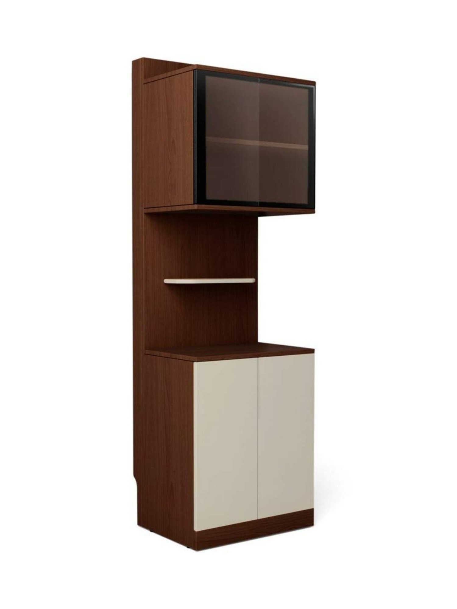 Delite Kom Flex Flowery Wenge & Acacia Dark Engineered Wood TV Entertainment Unit