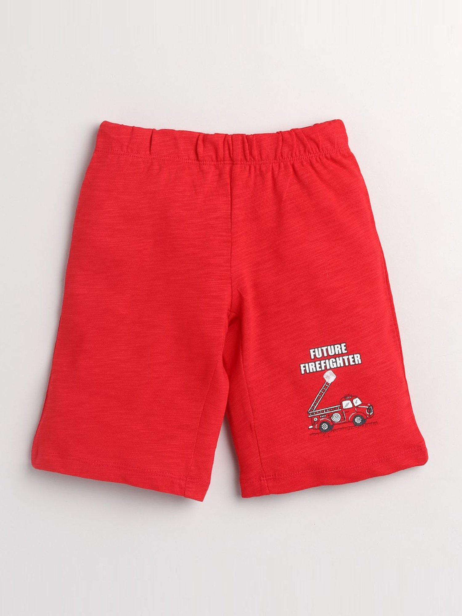 Lazy Shark Kids White Printed T-Shirt & Shorts