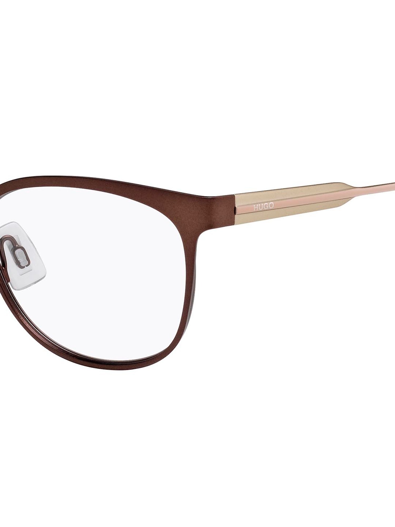 HUGO Brown Oval Eye Frames for Women