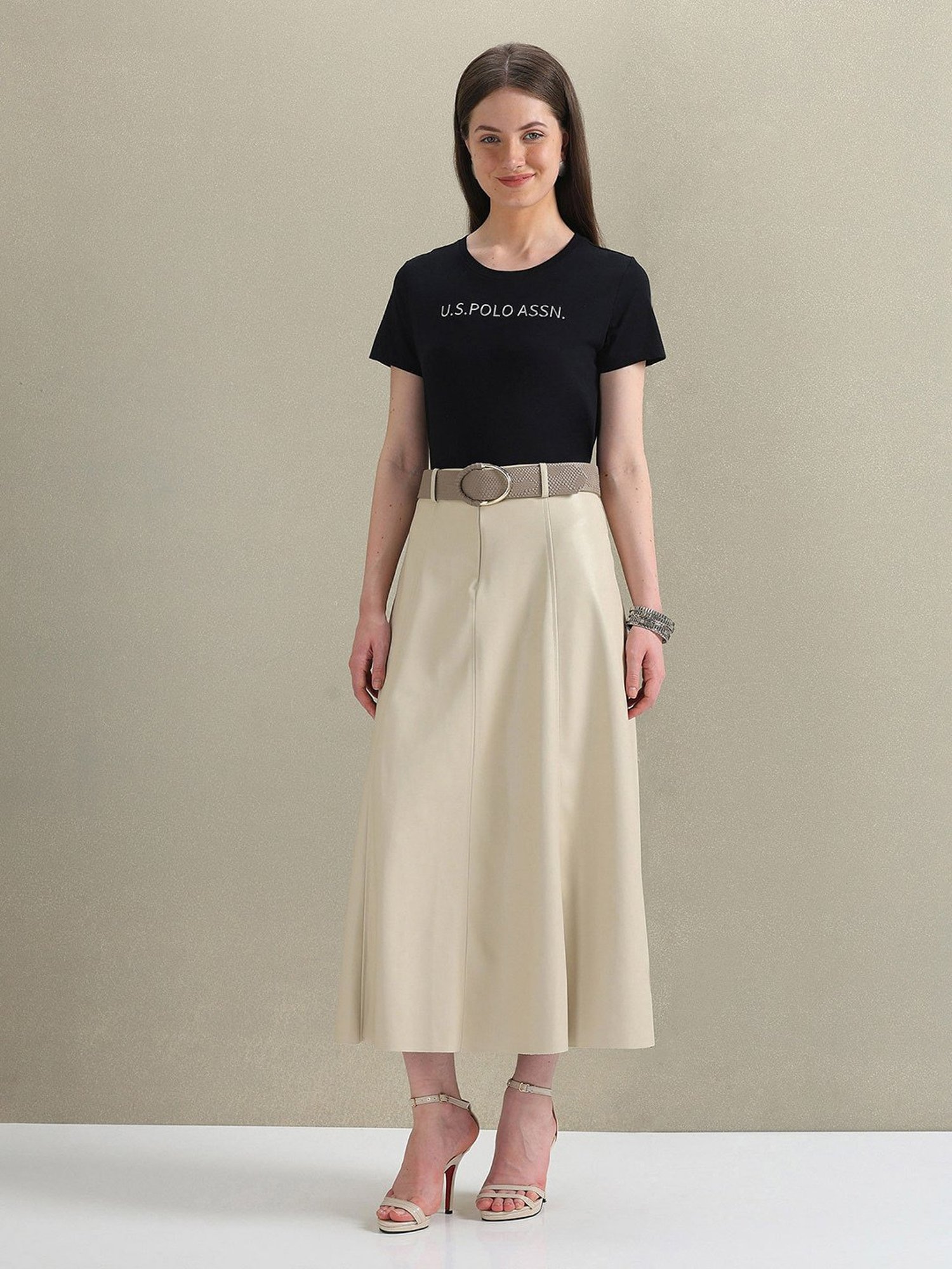 U.S. Polo Assn. Black Graphic Print T-Shirt