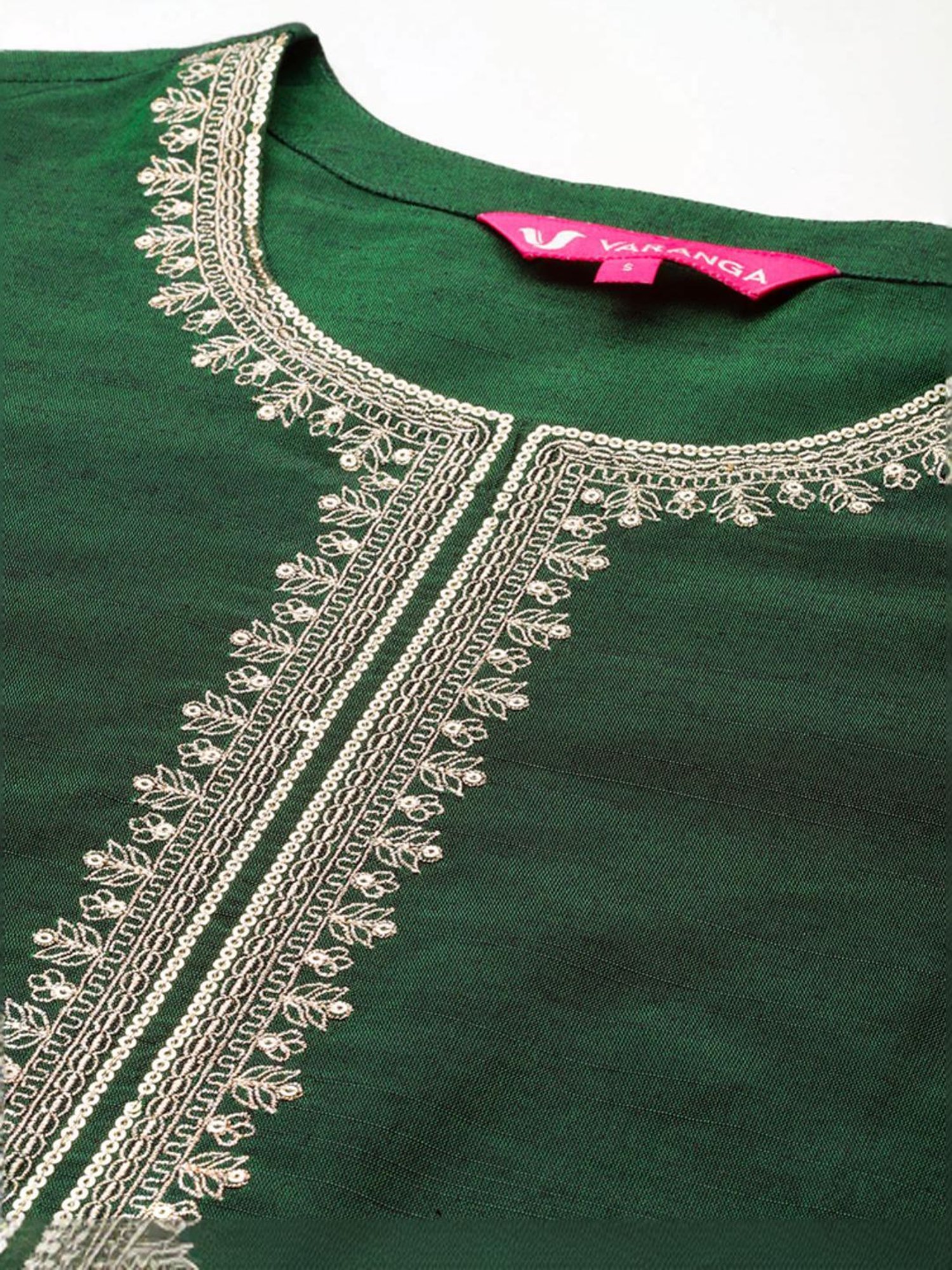 Varanga Green Embroidered Kurta Pant Set With Dupatta