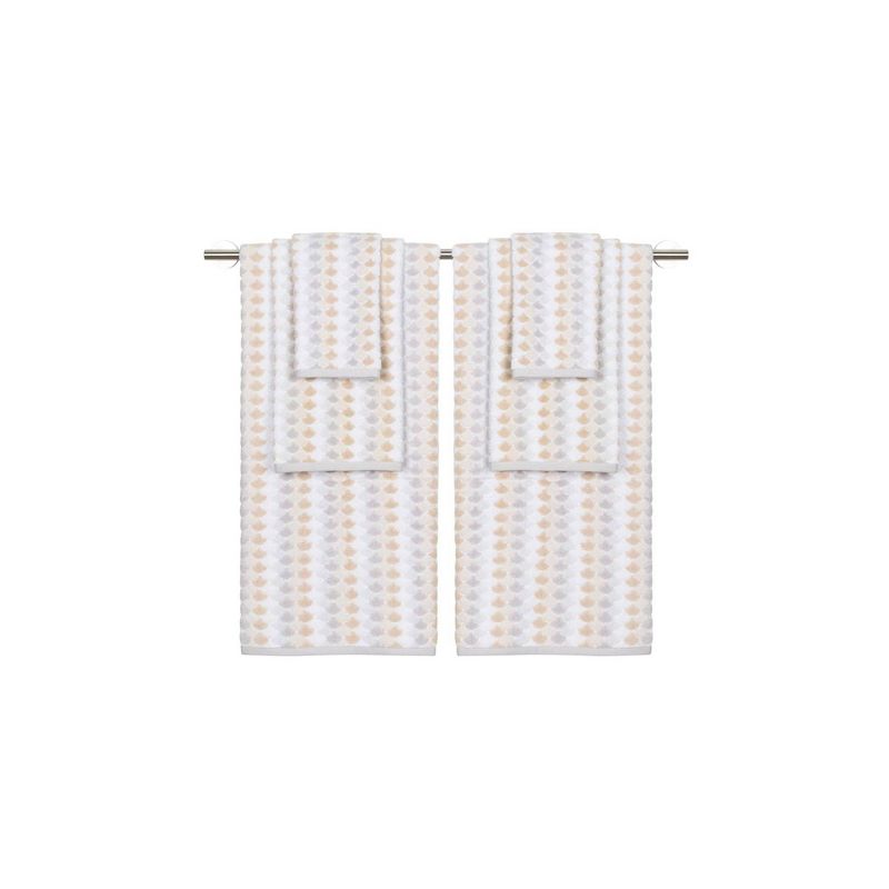 6pc Salina Bath Towel Set Beige/Gray - CARO HOME