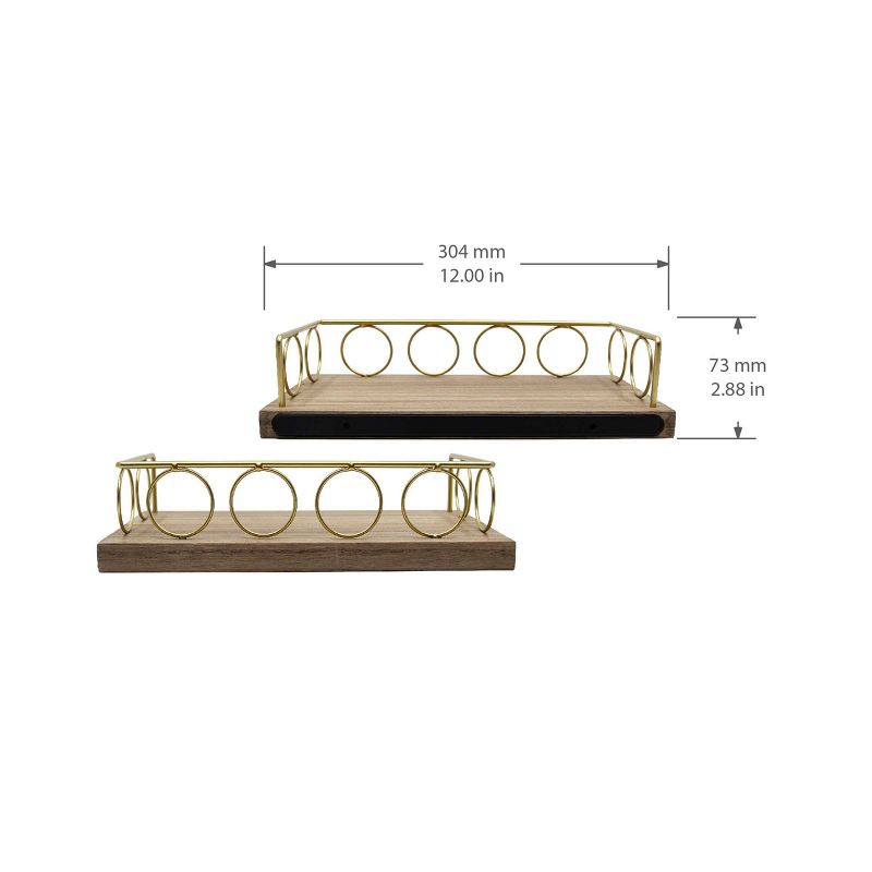 Gold Rim Shelf Light Wash Gold - New View