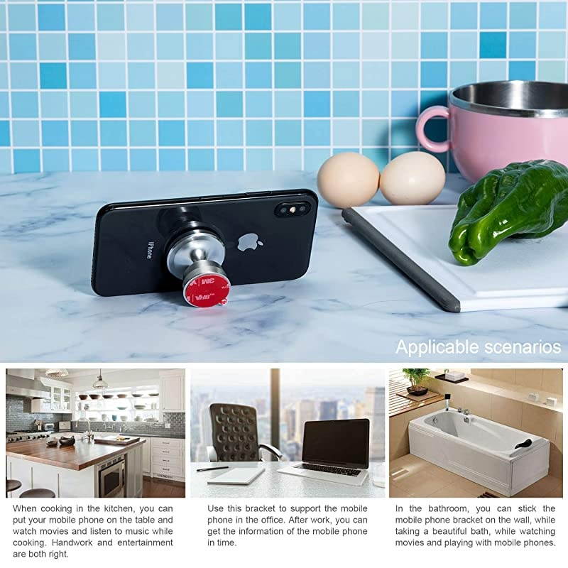 Magnetic Phone Car Mount Strong Magnet Cell Phone Holder for Car Dashboard with Strongest VHB AdhesiveSilver