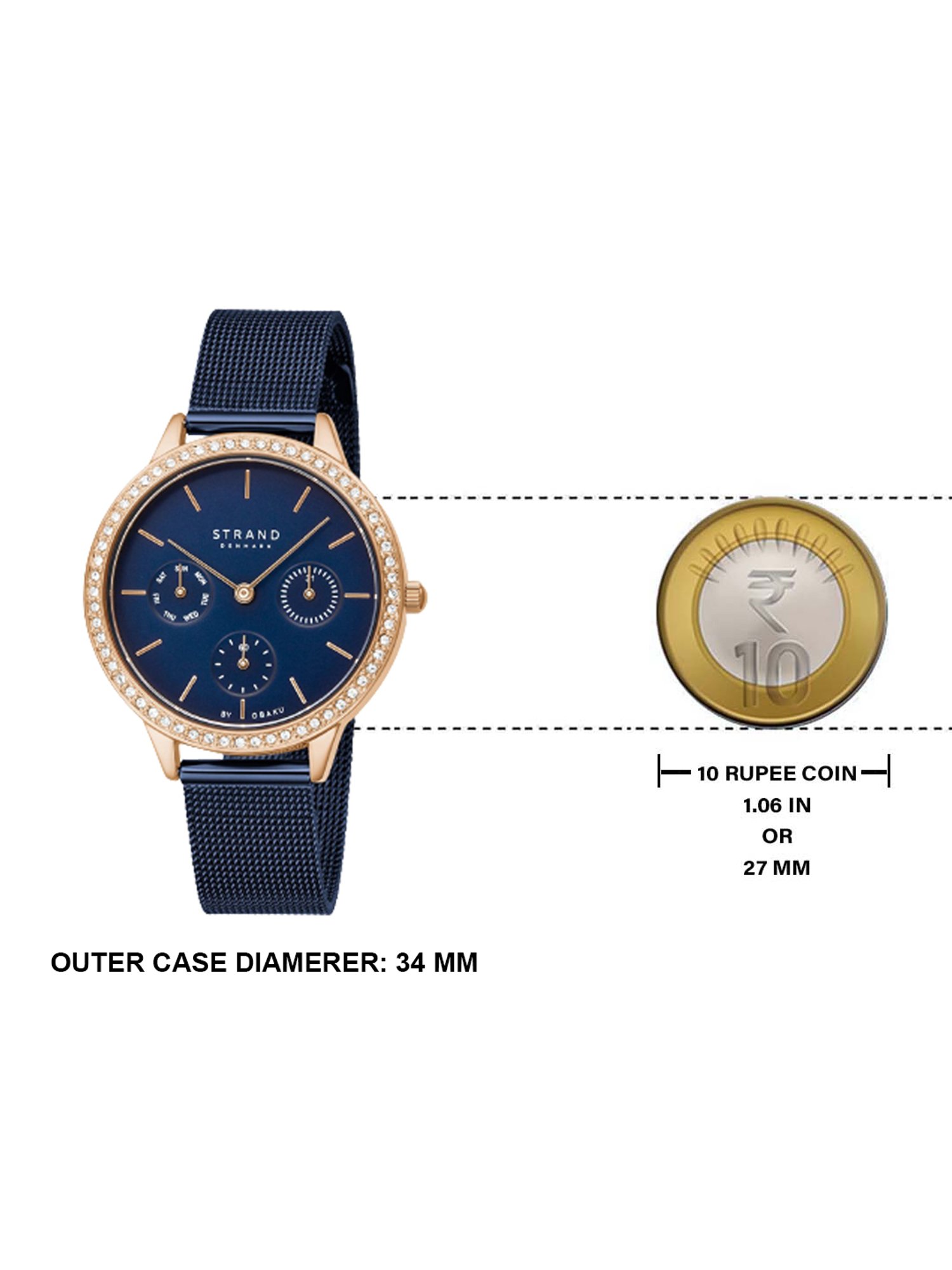 STRAND by Obaku S704LMVLML Lynn Multifunction Watch for Women