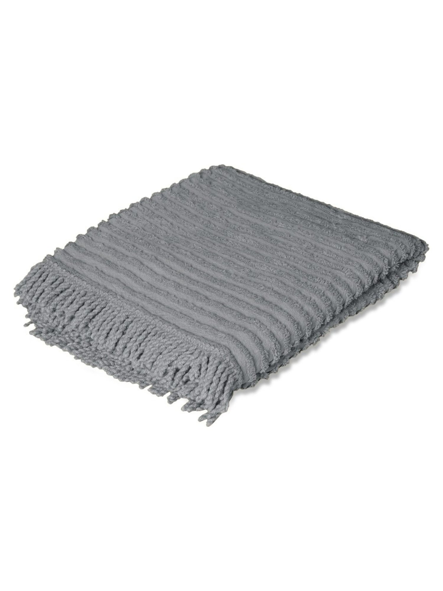 Saral Home Stripes Grey Cotton Sofa Throw