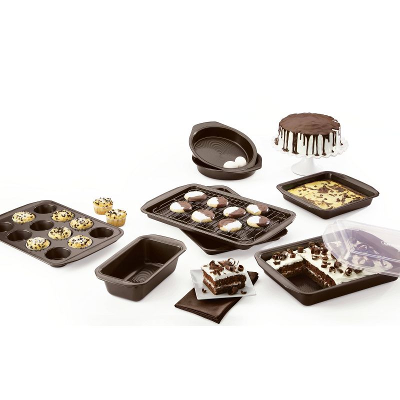 Circulon 10pc Nonstick Bakeware Set Chocolate Brown