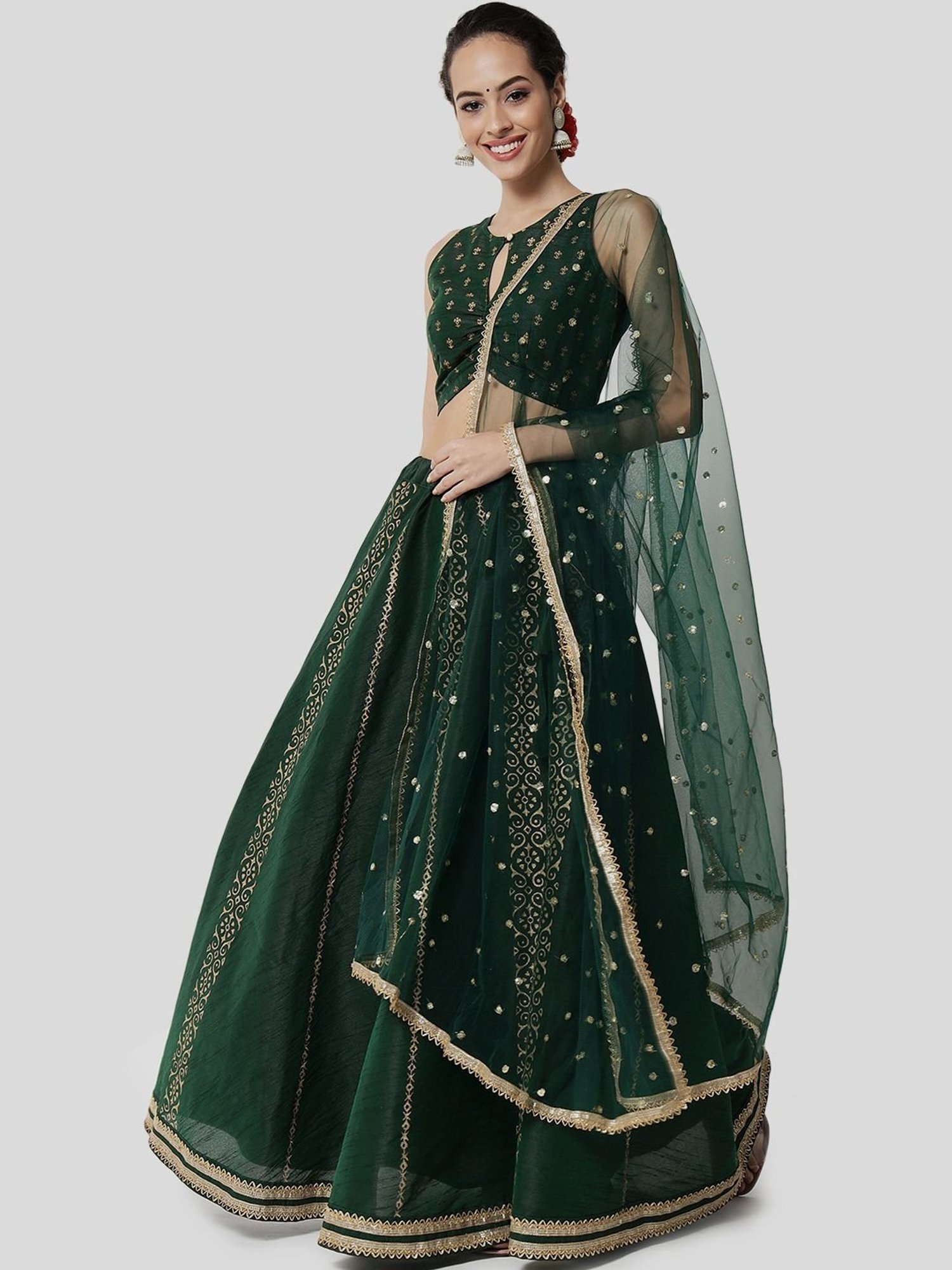 Studiorasa Green Printed Skirt