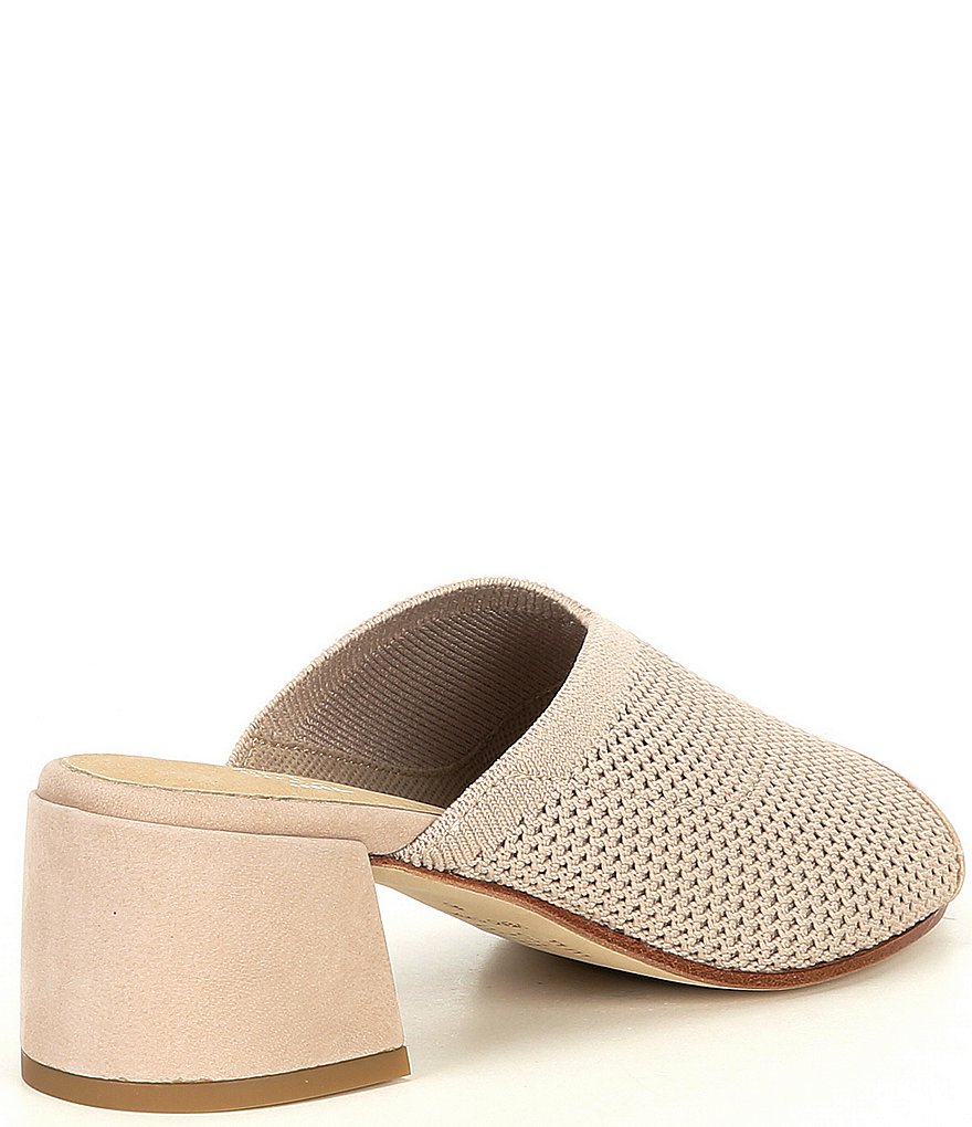 Eileen Fisher Fave Stretch Fabric Block Heel Mules